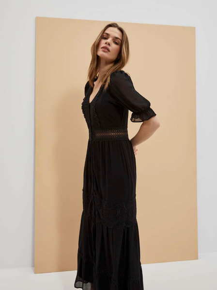 Moodo Rochie lungă neagră de damă Moodo