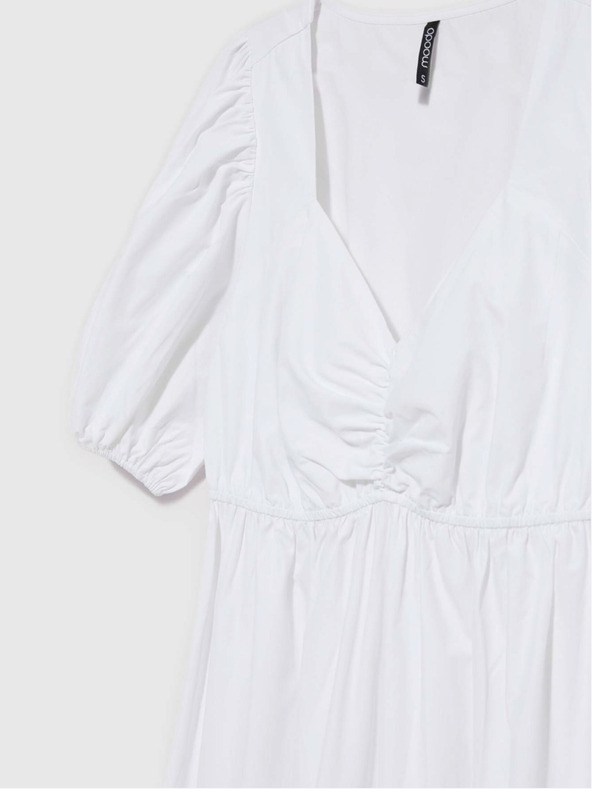 Moodo Rochie albă de damă Moodo