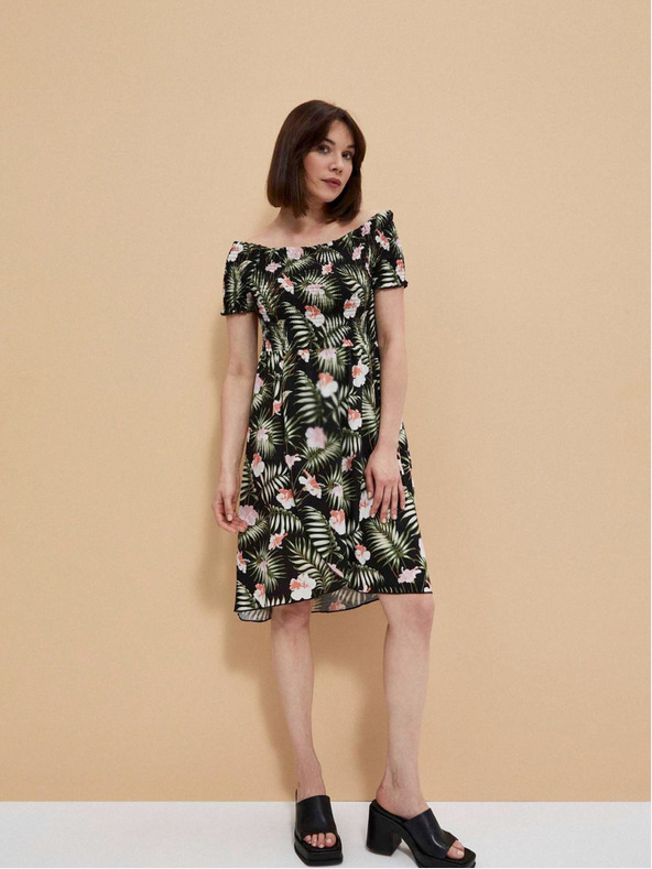 Moodo Rochie cu motive din viscoză Moodo