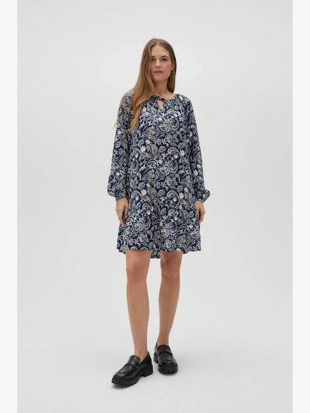 Moodo Rochie albă și albastră cu model pentru femei Moodo