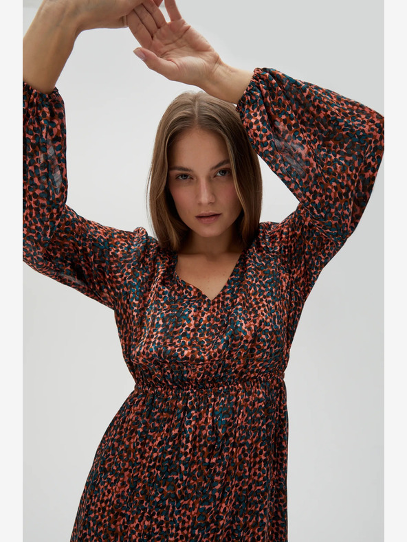 Moodo Rochie cu model pentru femei portocalie și maro Moodo