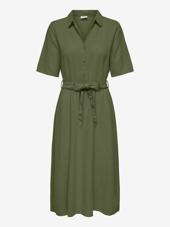 Jacqueline de Yong Rochie cămașă kaki pentru femei JDY