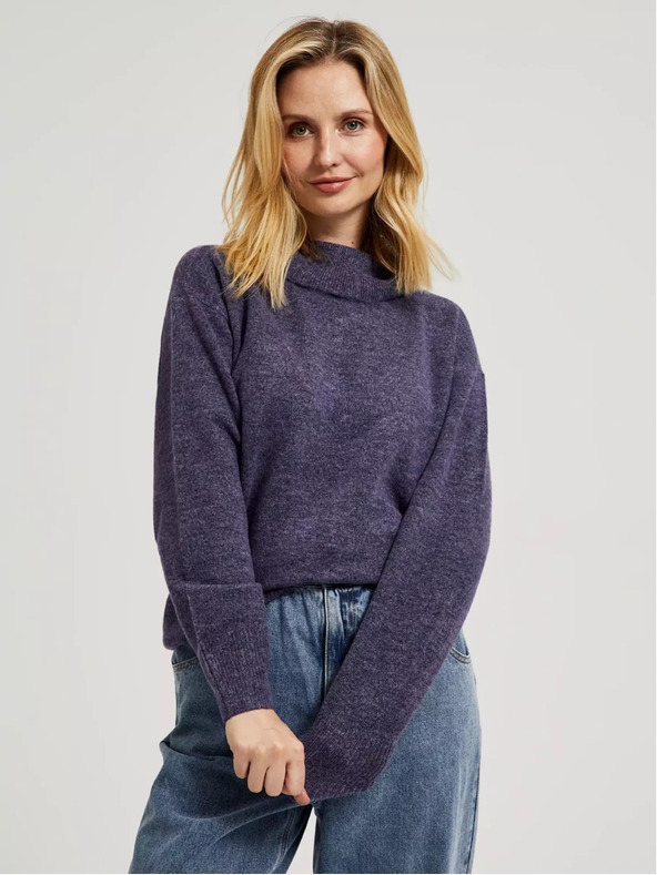 Moodo Pulover cu guler înalt violet Moodo