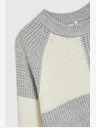 Moodo Pulover de damă alb și gri Moodo