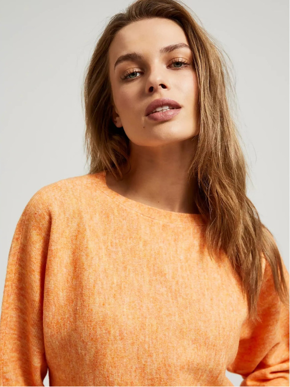 Moodo Pulover portocaliu cu mânecă 3/4 Moodo