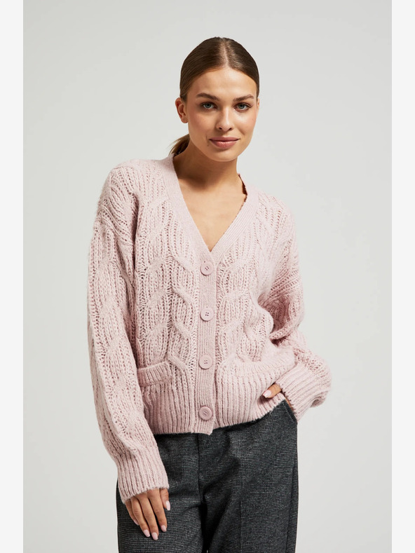 Moodo Cardigan de damă roz deschis Moodo