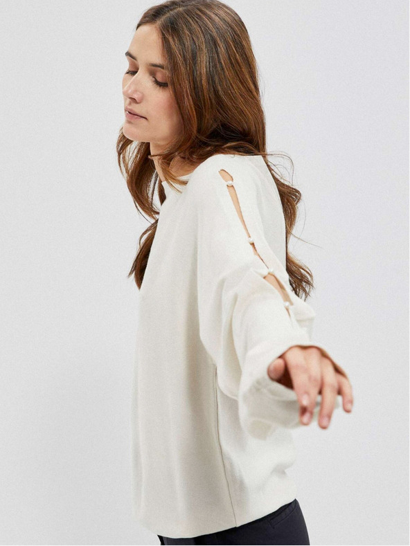 Moodo Pulover crem pentru femei Moodo