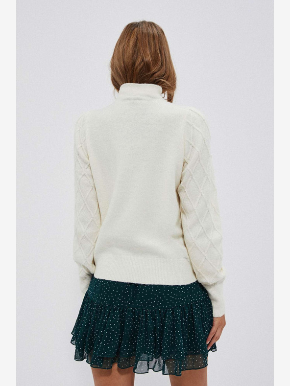 Moodo Pulover crem pentru femei Moodo