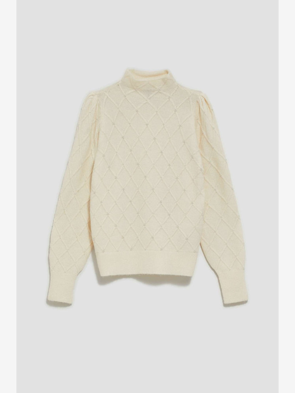 Moodo Pulover crem pentru femei Moodo