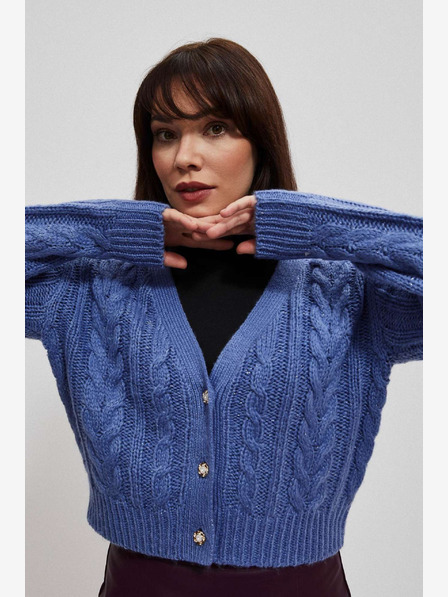 Moodo Cardigan albastru pentru femei Moodo