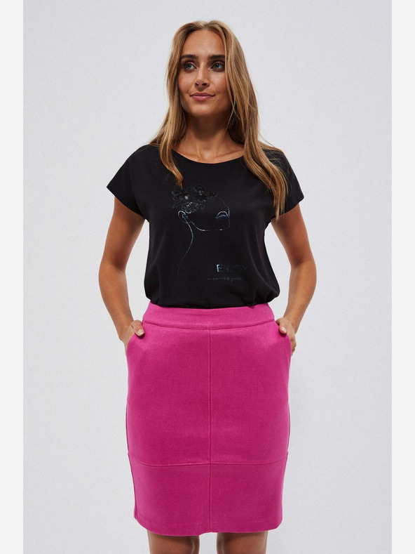 Moodo Fustă roz pentru femei Moodo