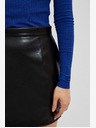 Moodo Fustă din piele întoarsă neagră pentru femei Moodo