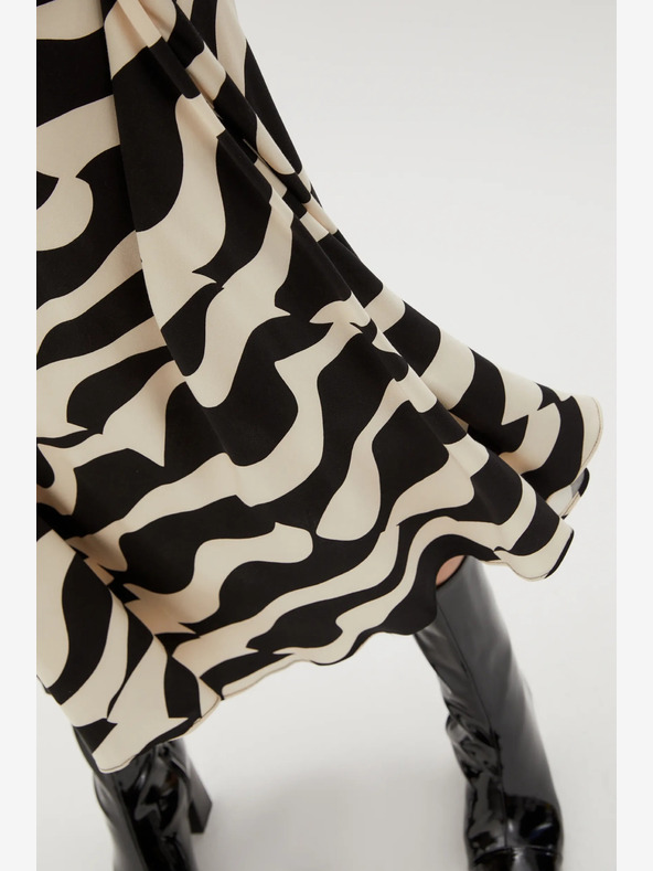 Moodo Fustă cu model Moodo Bej și Negru pentru femei