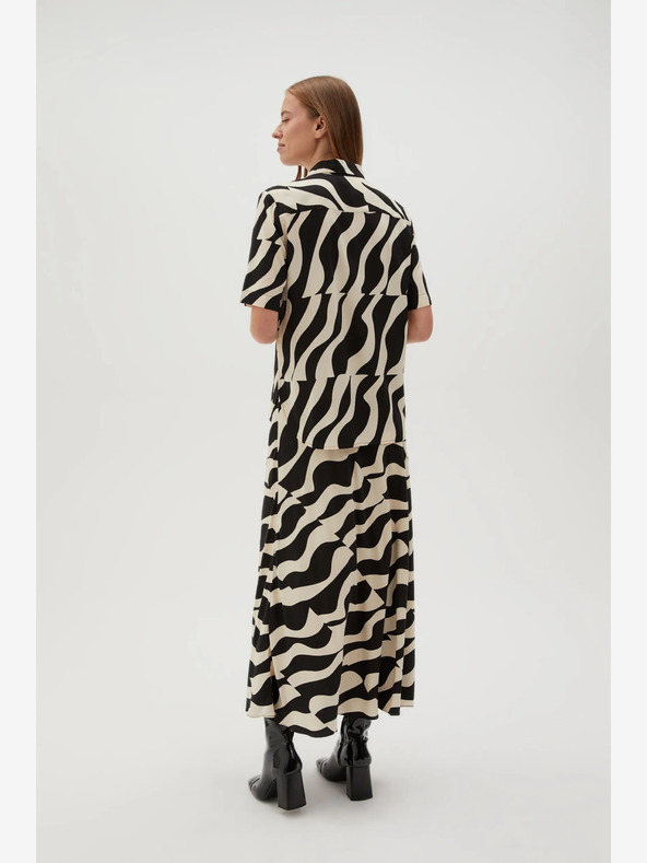 Moodo Fustă cu model Moodo Bej și Negru pentru femei