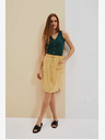 Moodo Fustă galbenă cu buzunare Moodo