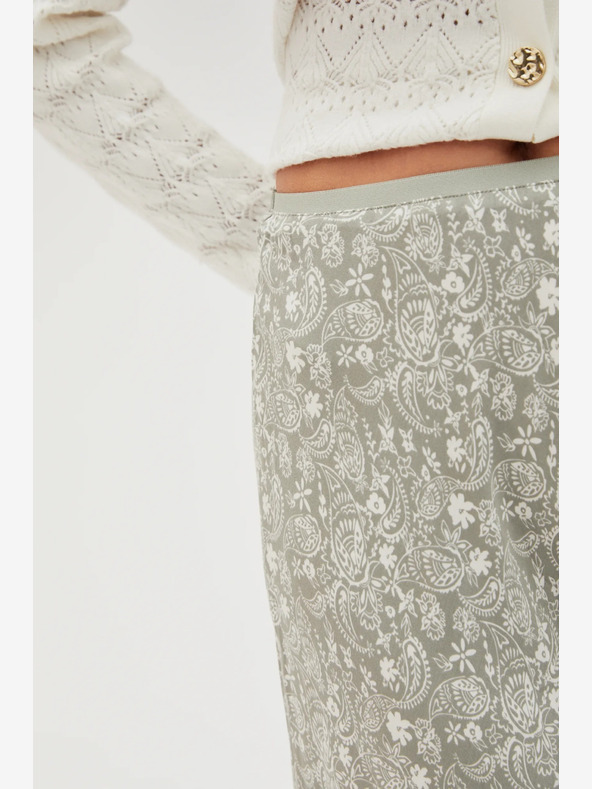 Moodo Fustă cu model verde și alb Moodo pentru femei