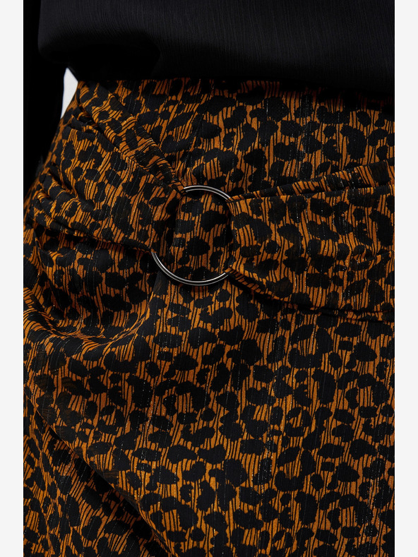 Moodo Fustă cu model negru și maro pentru femei Moodo