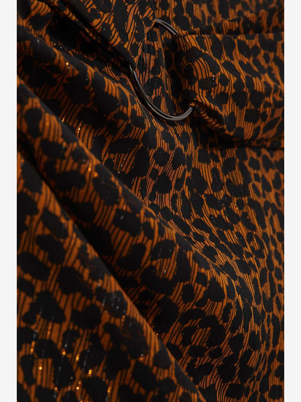 Moodo Fustă cu model negru și maro pentru femei Moodo