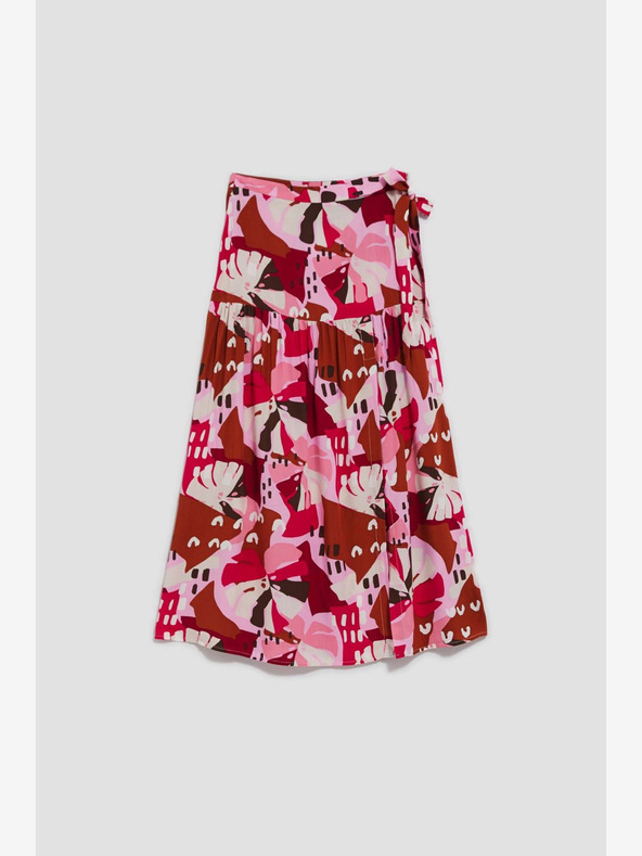 Moodo Fustă cu model pentru femei roșie și roz Moodo