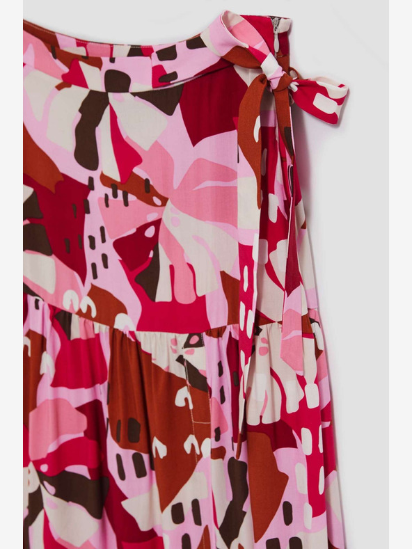 Moodo Fustă cu model pentru femei roșie și roz Moodo