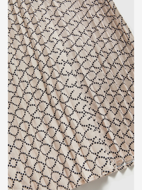 Moodo Fustă plisată cu model, bej, pentru femei Moodo