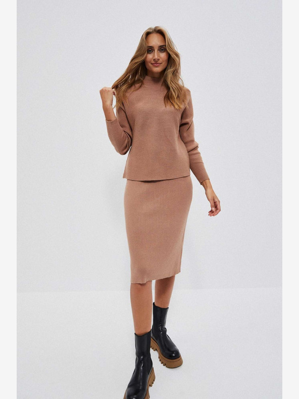 Moodo Fustă pantaloni de trening pentru femei maro Moodo