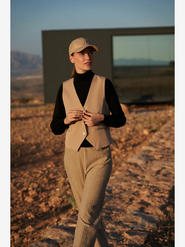 Moodo Bluză cu guler înalt neagră pentru femei Moodo