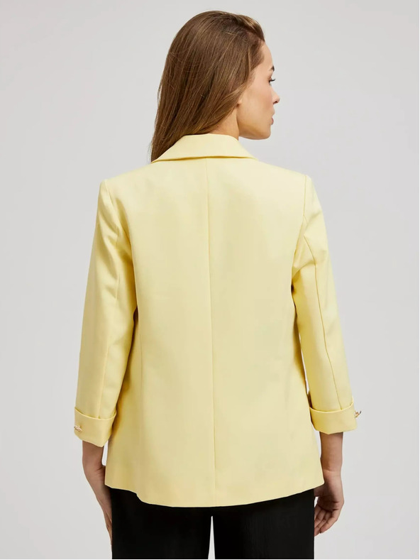 Moodo Jachetă galbenă cu mâneci 3/4 Moodo