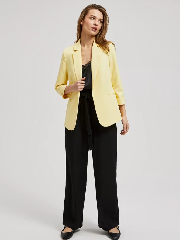 Moodo Jachetă galbenă cu mâneci 3/4 Moodo