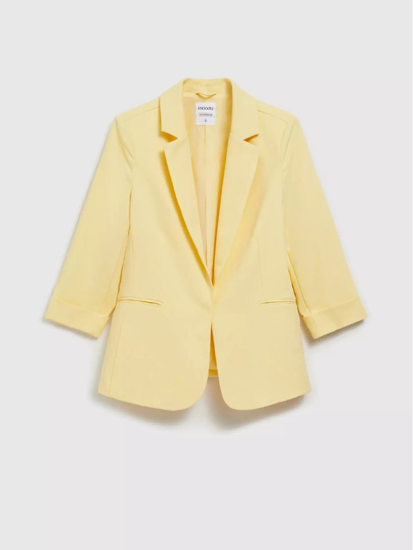Moodo Jachetă galbenă cu mâneci 3/4 Moodo