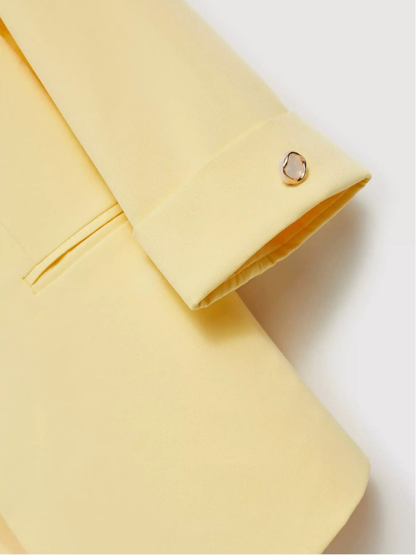 Moodo Jachetă galbenă cu mâneci 3/4 Moodo