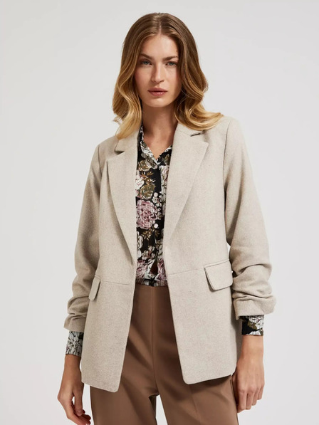 Moodo Blazer de damă bej Moodo