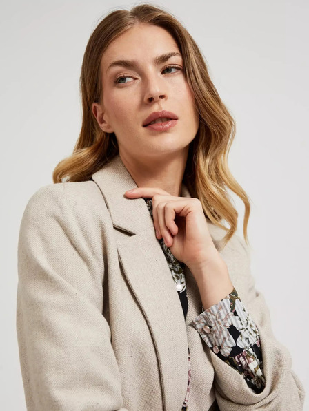 Moodo Blazer de damă bej Moodo