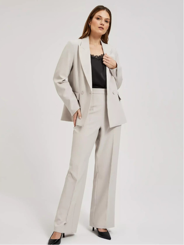 Moodo Blazer de damă bej Moodo