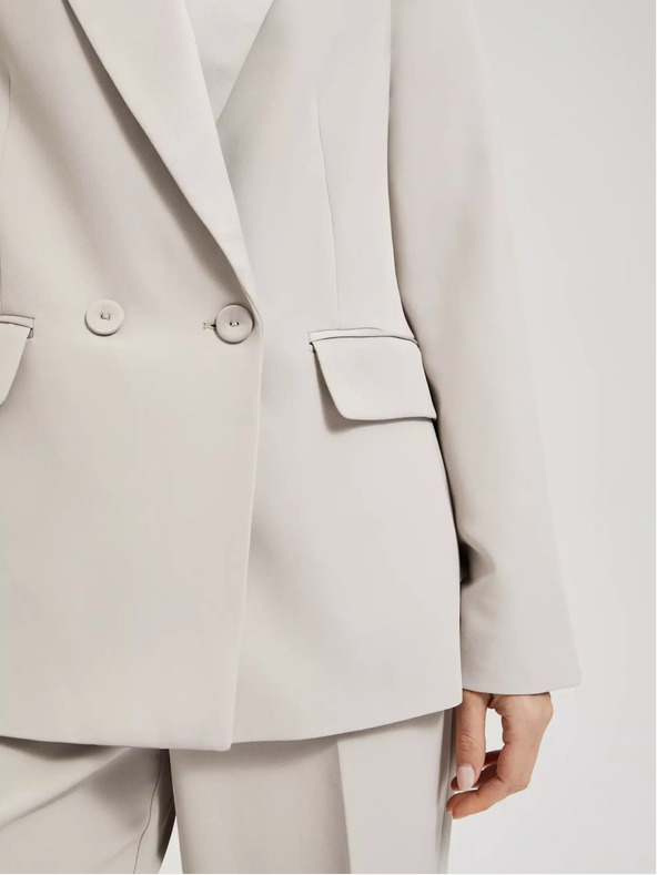 Moodo Blazer de damă bej Moodo