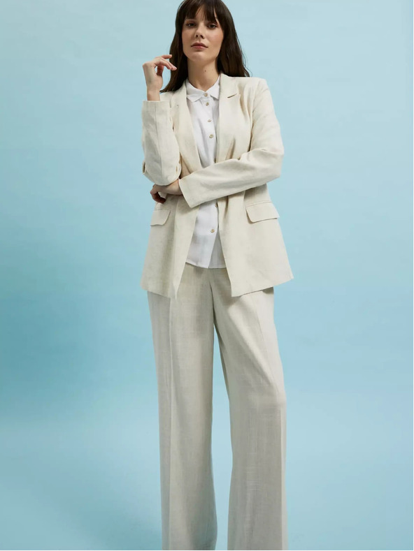 Moodo Blazer de damă bej Moodo