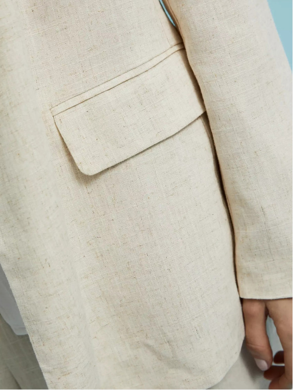 Moodo Blazer de damă bej Moodo