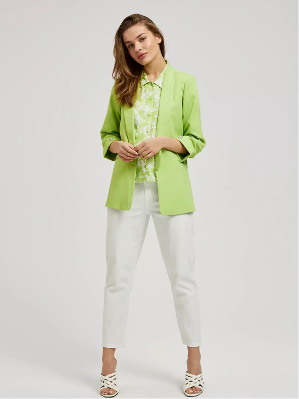 Moodo Jachetă verde cu mâneci 3/4 Moodo