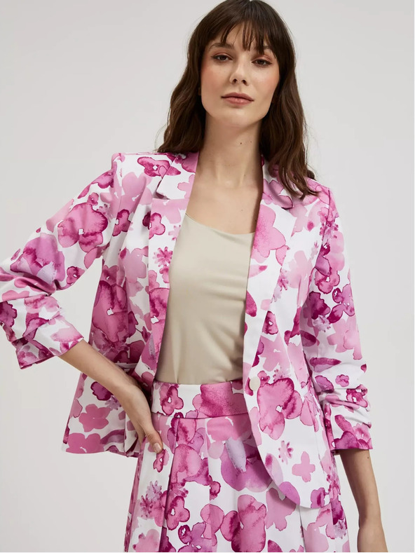 Moodo Jachetă roz cu model Moodo