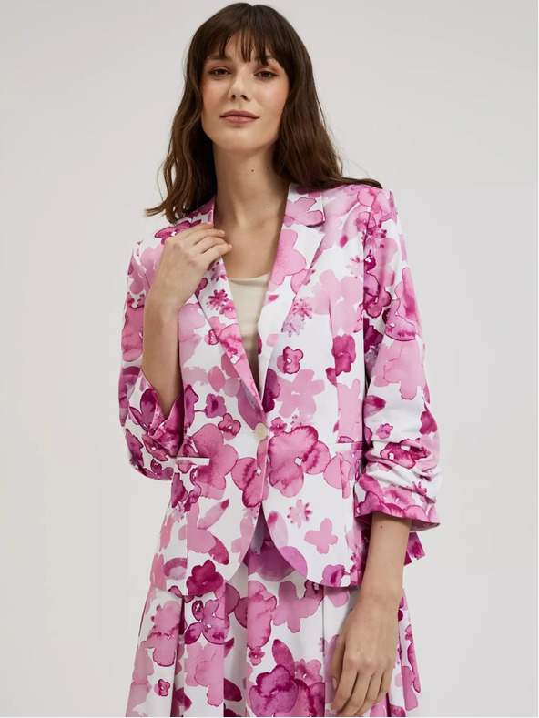 Moodo Jachetă roz cu model Moodo