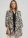 Moodo Blazer cu model pentru femei negru și crem Moodo