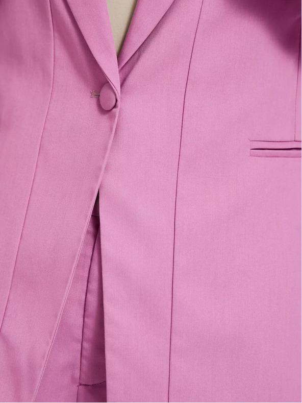 Moodo Blazer roz cu mânecă lungă și o singură pieptănătură Moodo