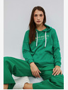 Moodo Hanorac cu glugă verde de damă Moodo