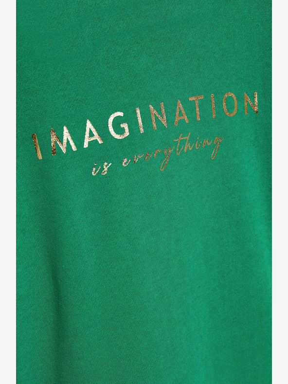 Moodo Hanorac cu glugă verde de damă Moodo