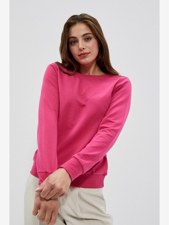 Moodo Sweatshirt roz pentru femei Moodo