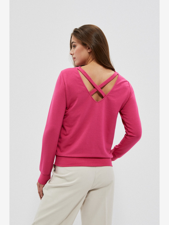 Moodo Sweatshirt roz pentru femei Moodo