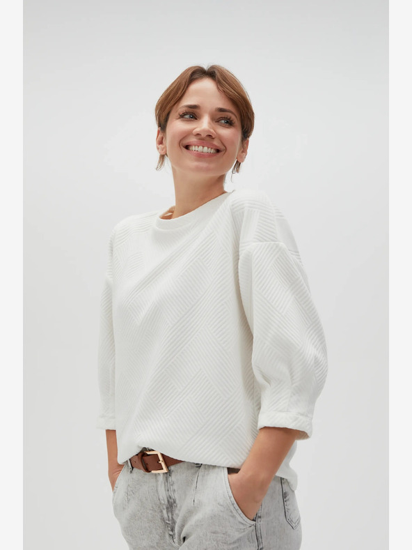 Moodo Hanorac alb pentru femei Moodo