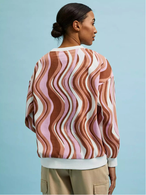 Moodo Hanorac cu model pentru femei roz și maro Moodo