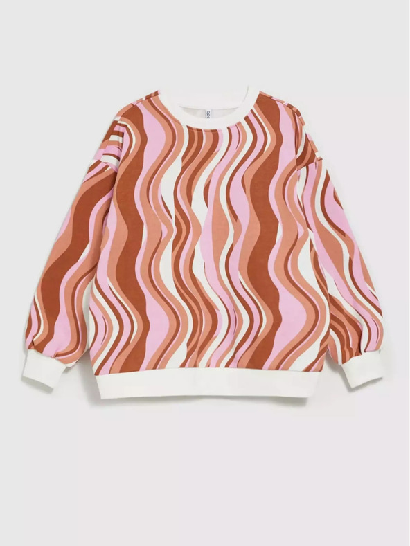 Moodo Hanorac cu model pentru femei roz și maro Moodo