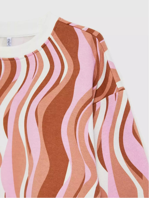 Moodo Hanorac cu model pentru femei roz și maro Moodo